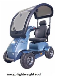 Scooter électrique PMR senior protection cabine