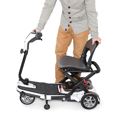 Scooter electrique handicapé senior Quest deplie Pride Mobility